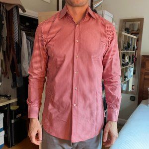 Italian broadcloth bold stripe dress shirt by Etro